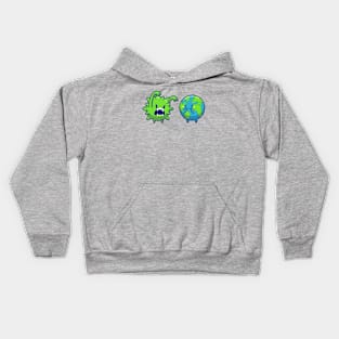 World Scare Corona Virus Cartoon (3) Kids Hoodie